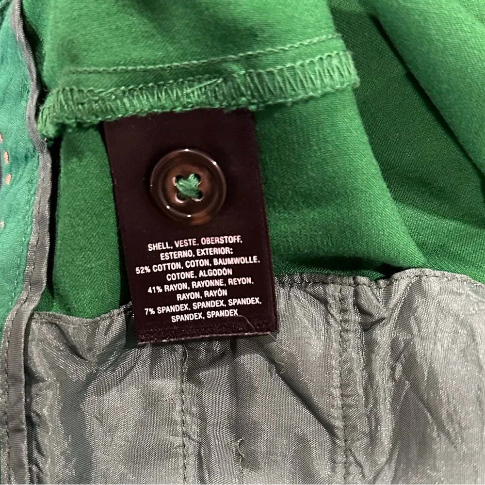 Anthropologie The Essential Crop Flare Pants Size 6 Green - Picture 10 of 10